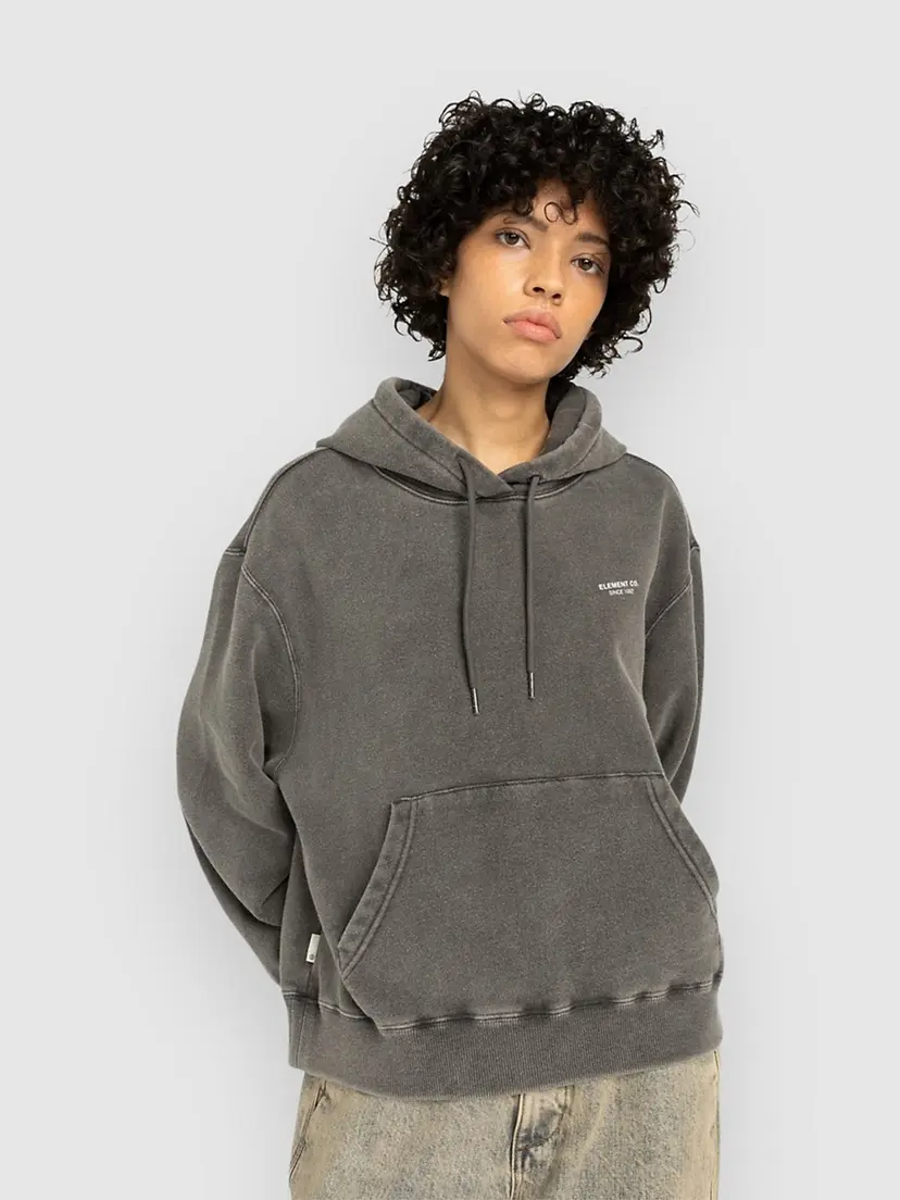 Element Element Co Washed Po Hettegenser svart