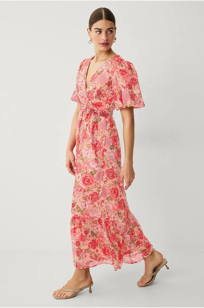 Vila Maxikjole viPalma S/S Ankle Dress - Rød