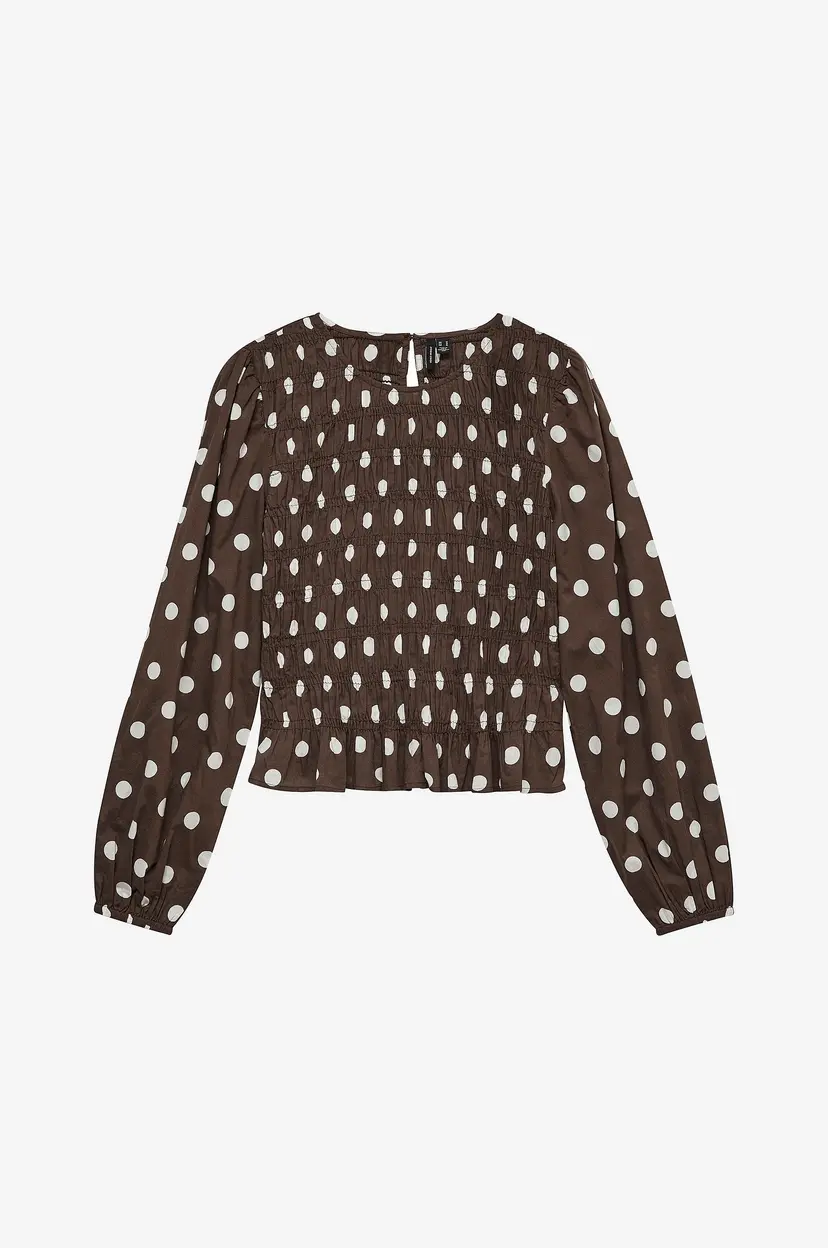 Vero Moda Bluse vmRoxy LS Smock - Brun