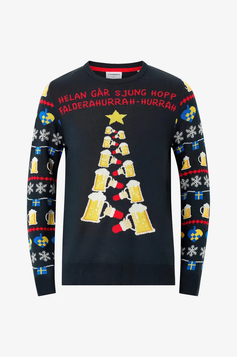 Lindbergh Pullover Xmas Cheers O-neck Sweater - Gul
