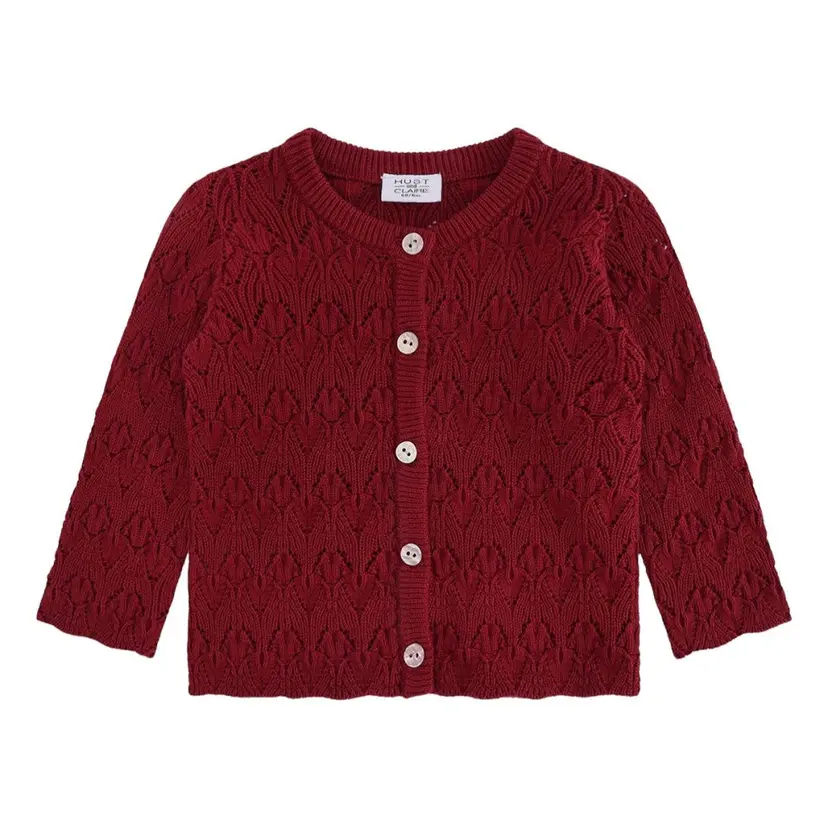 Hust and Claire Hust and Claire - Cardigan Baby Cilja Pointelle Teaberry