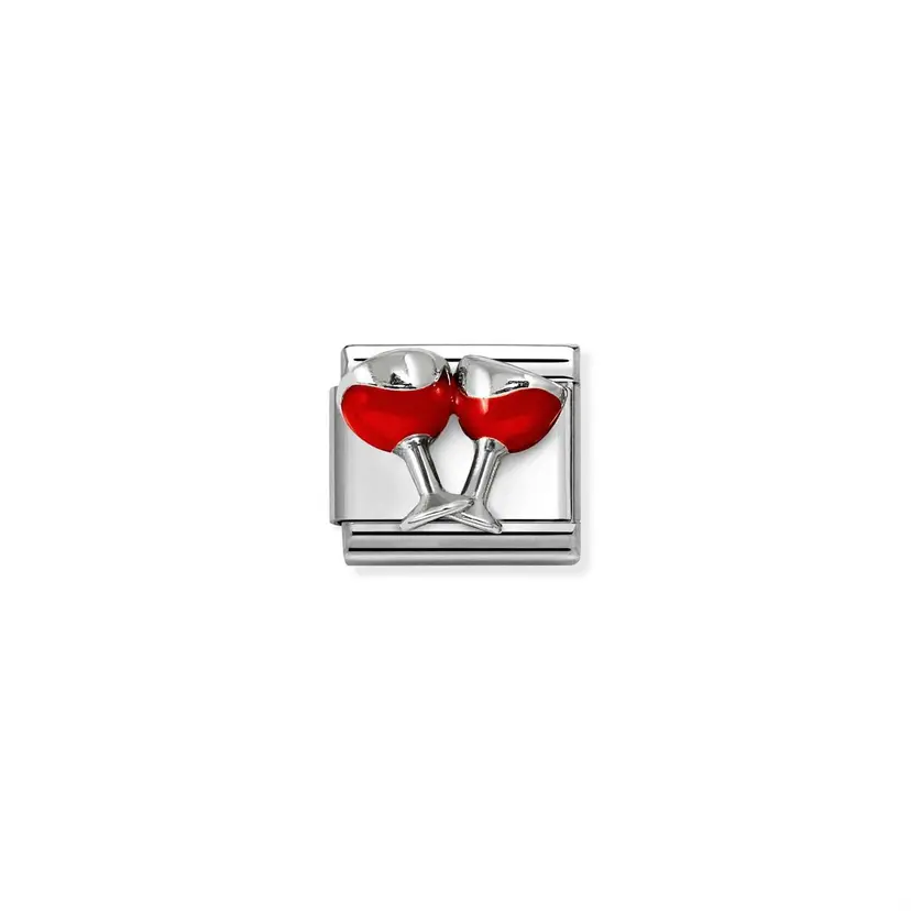 Nomination Silver Red Wine Glass
