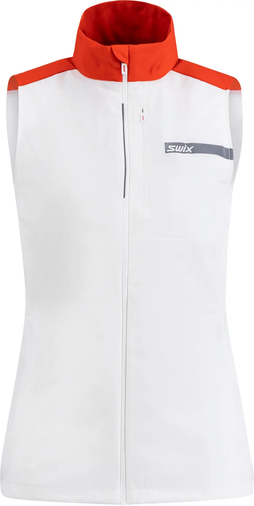Swix Swix Women's Roadline Wind Vest Bright White/Fiery Red