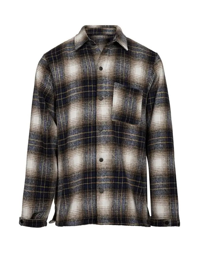 Black Blue Mens linned shirt reg. fit