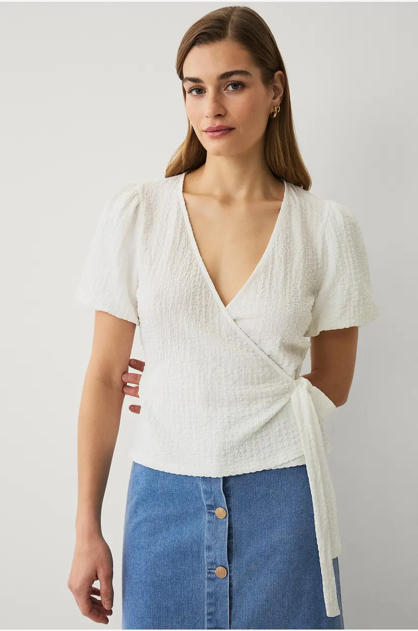 Ellos Collection Jerseybluse - Hvit