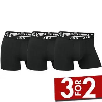 JBS of Denmark JBS 3P Organic Cotton Boxer Tights Svart økologisk bomull Medium Herre