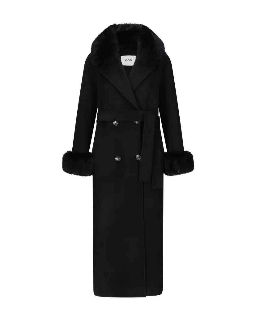 Ducie Marta Maxi Coat Black - XS
