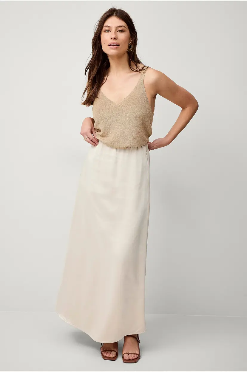 Second Female Maxi skjørt Odile Maxi Skirt - Beige