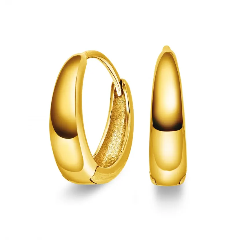 Arne Nordlie Arne Nordlie - Månformet forgyldte sølv creoler, 18mm - 68708-06