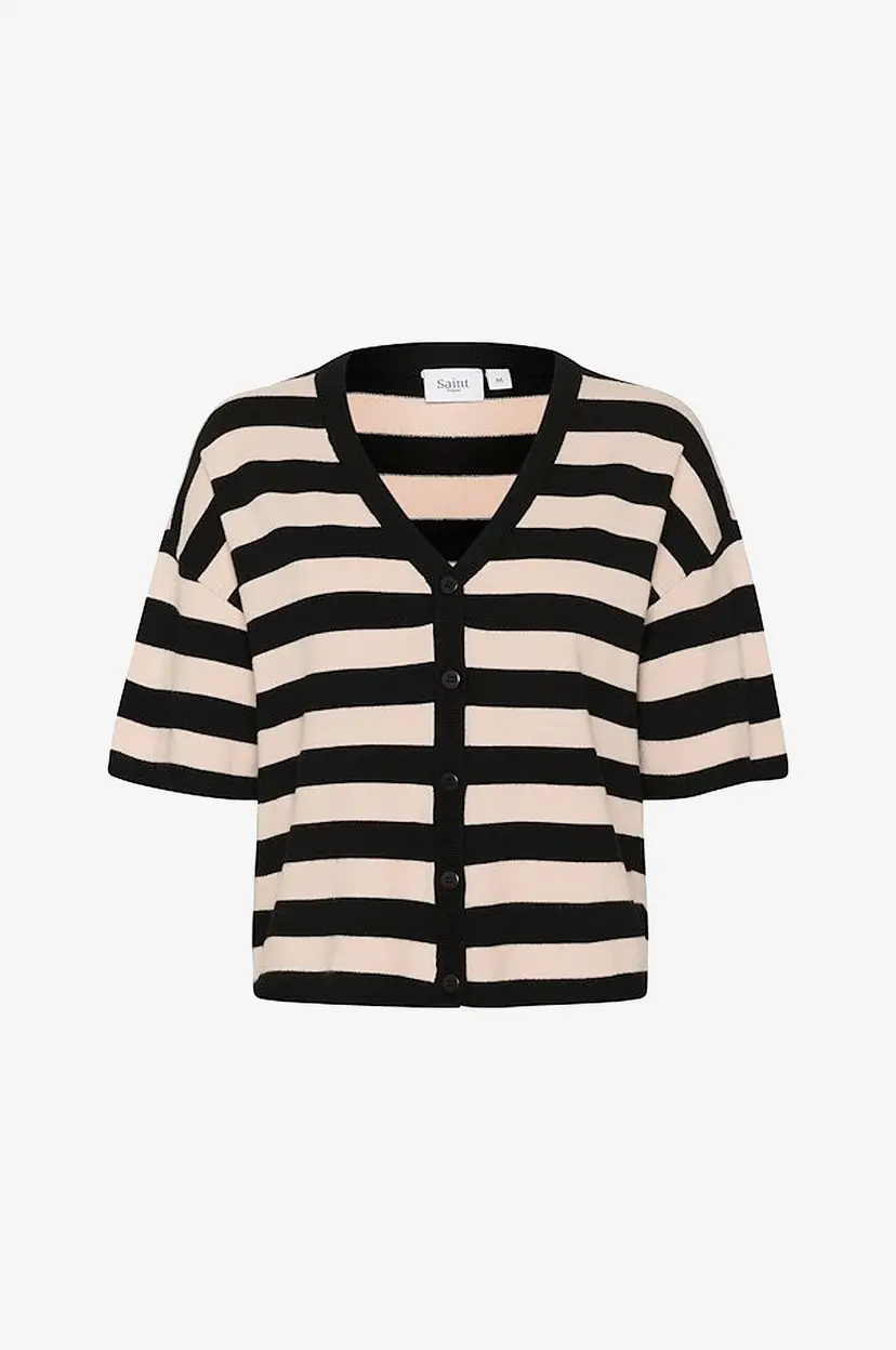 Saint Tropez Kardigan FikamSZ Striped - Svart