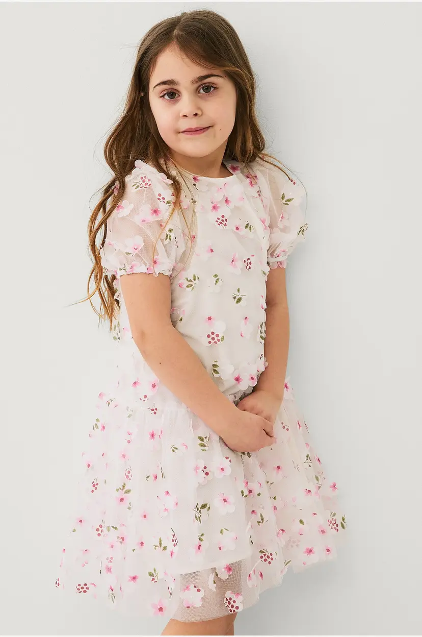 Ellos Collection Kjole i mesh - Rosa