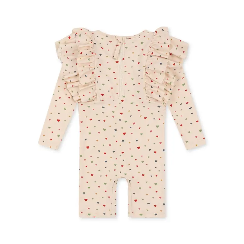 Konges Sløjd Konges Sløjd Manuca Frill UV Drakt Multi Hearts (74 / 9 mnd)