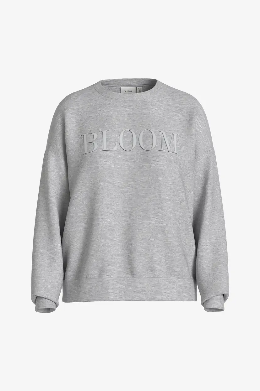 Vila Collegegenser viReflect Detail Sweatshirt / LN - Grå