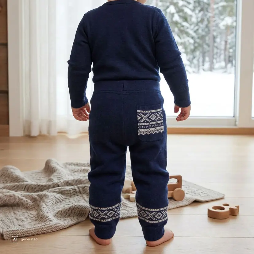 Marius Kids Marius Kids - Marius Bukse i Bambus Mørkeblå