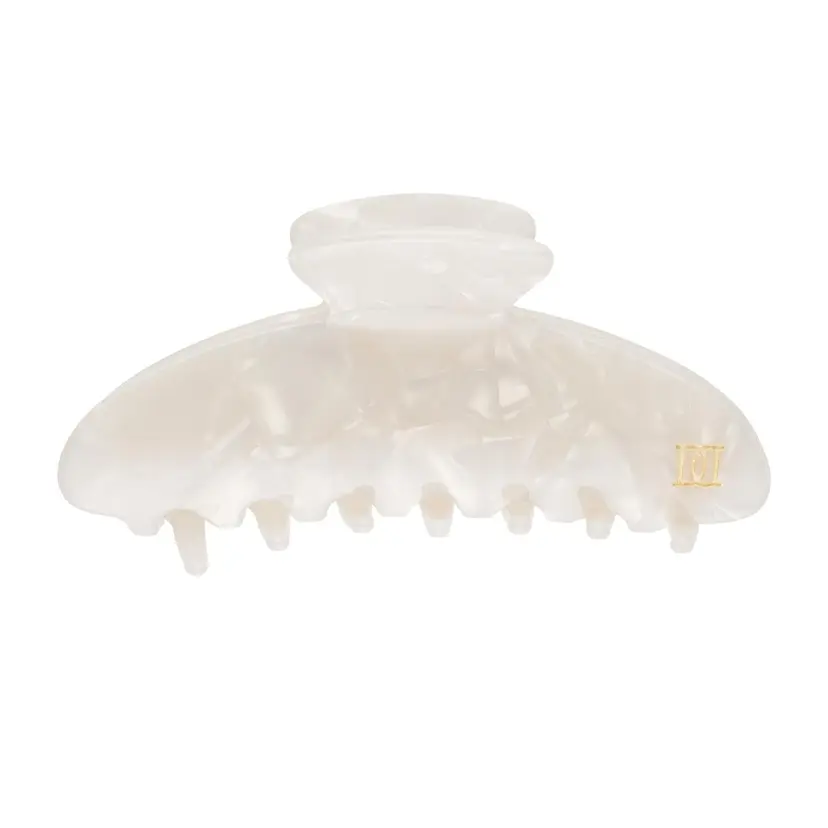 Dark Plain Hair Claw Large Off White