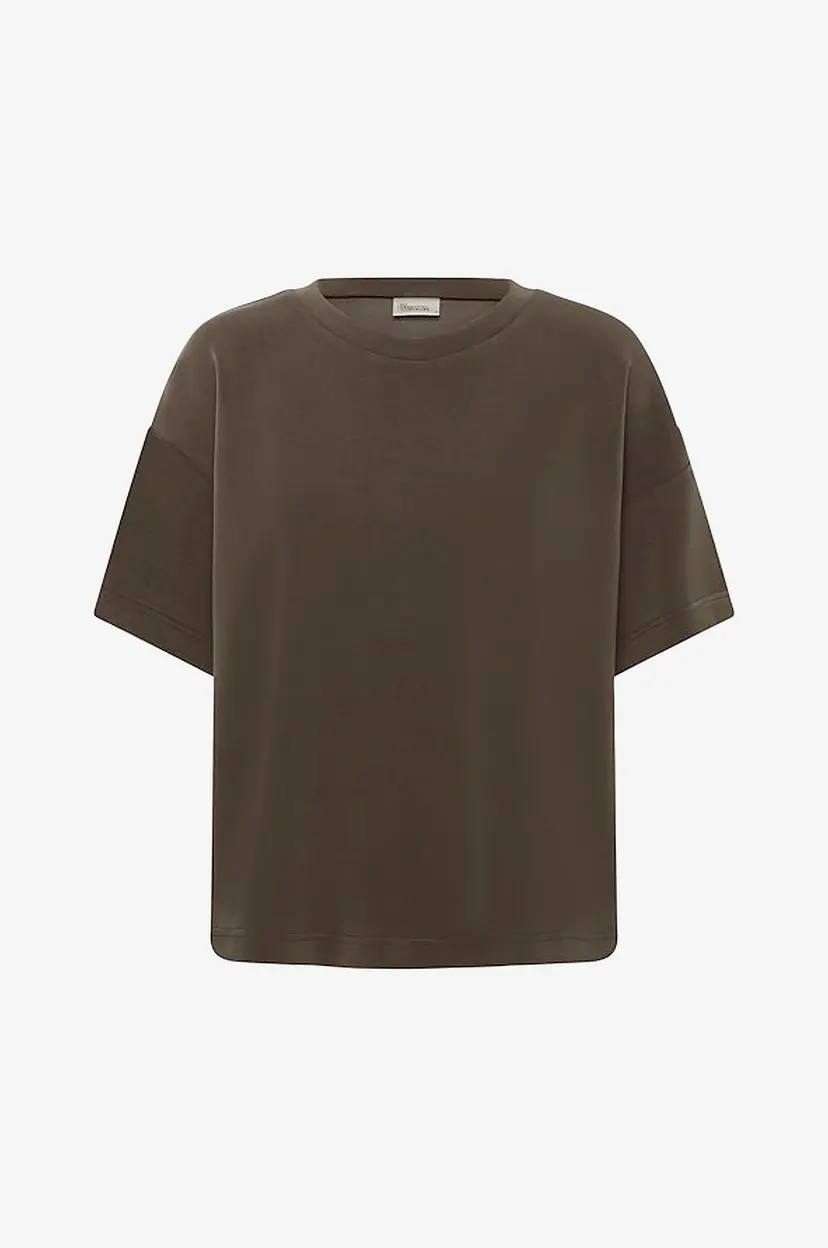 My Essential Wardrobe T-skjorte Hellemw Emb Boxy Tee - Brun