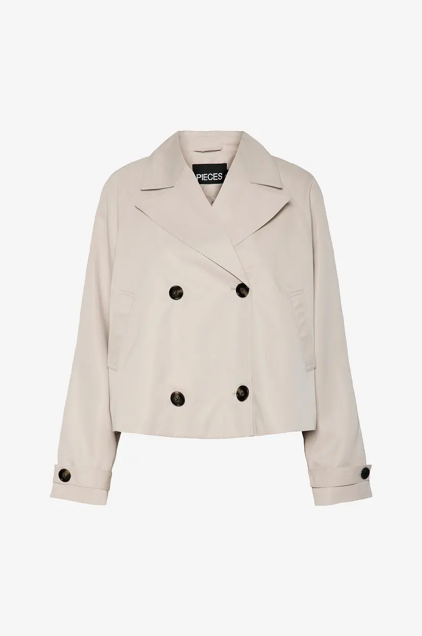 Pieces Jakke pcScarlett LS Short Trenchcoat - Beige