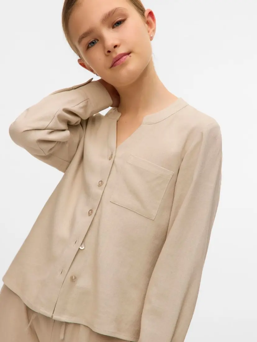 Vero Moda Girl Vero Moda Girl Mymilo Skjorte Beige (164 /14 år)