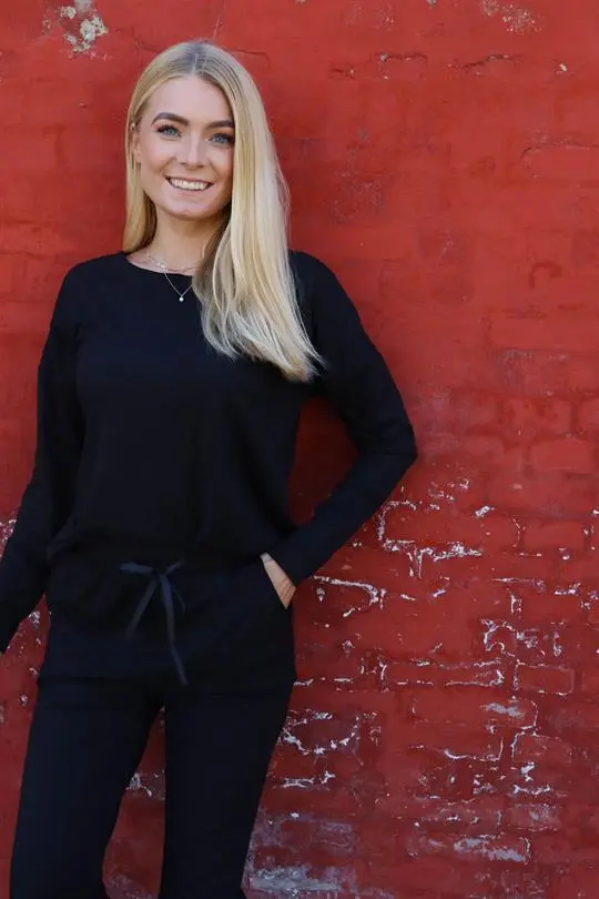 Liberté essentiel Liberté - Alma Fleece Ls Top - Black