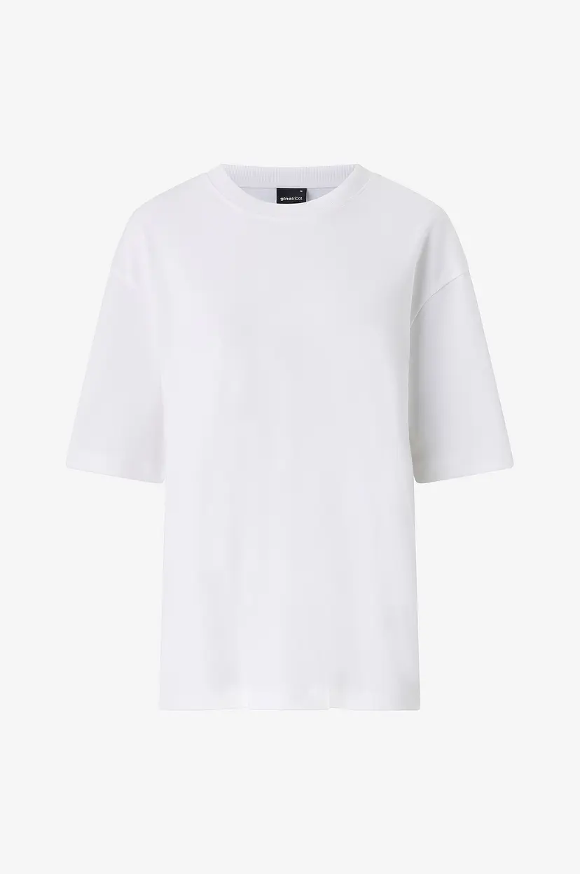 Gina Tricot T-skjorte Printed Oversized - Hvit
