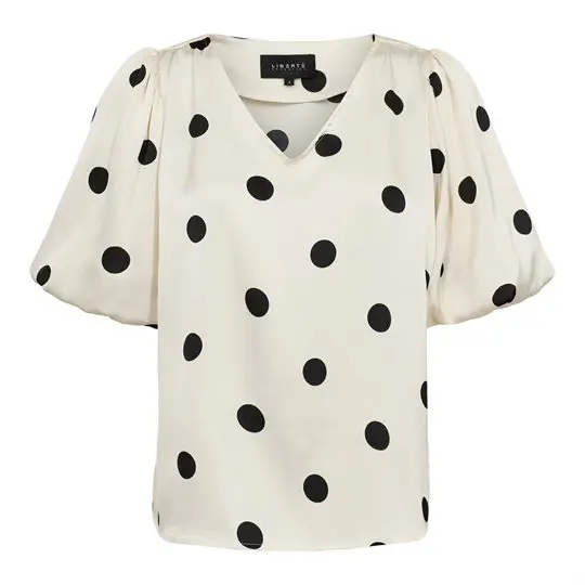 Liberté essentiel Liberté - Dotti Blouse - Creme Black Dot