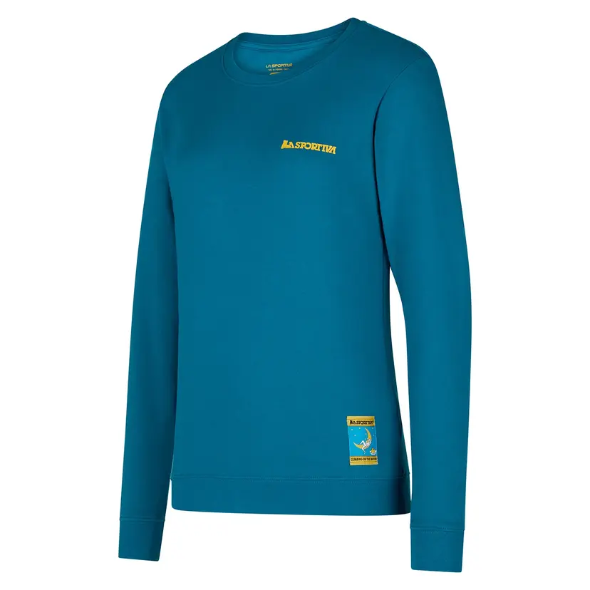 La Sportiva La Sportiva Women's Climbing On The Moon Sweatshirt Turchese/Giallo