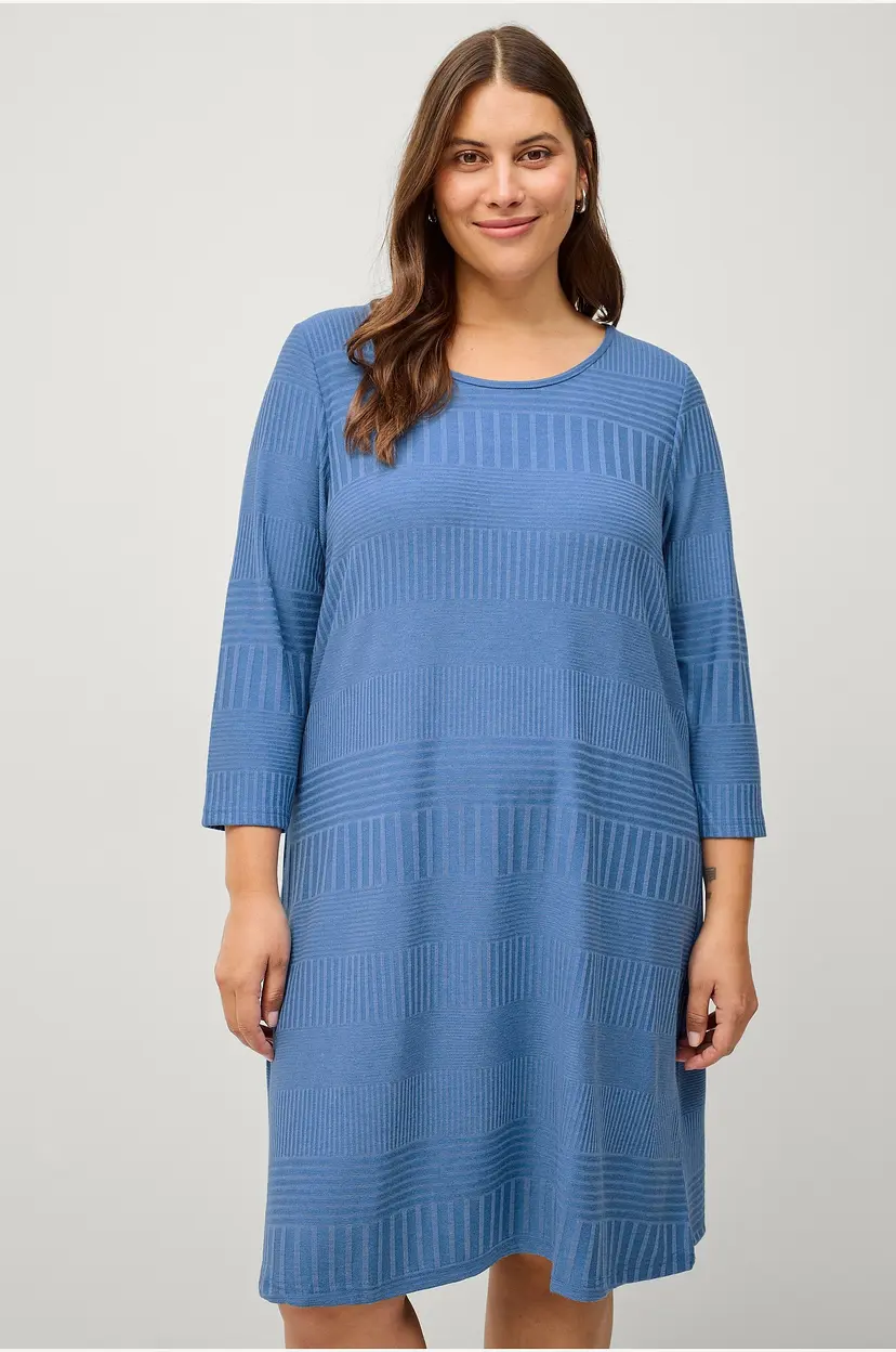 Zizzi Kjole vMari 3/4 Abk Dress - Blå