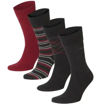 BOSS BOSS Strømper 4P Gift Set CC Socks Grå/Rød Str 40/46 Herre
