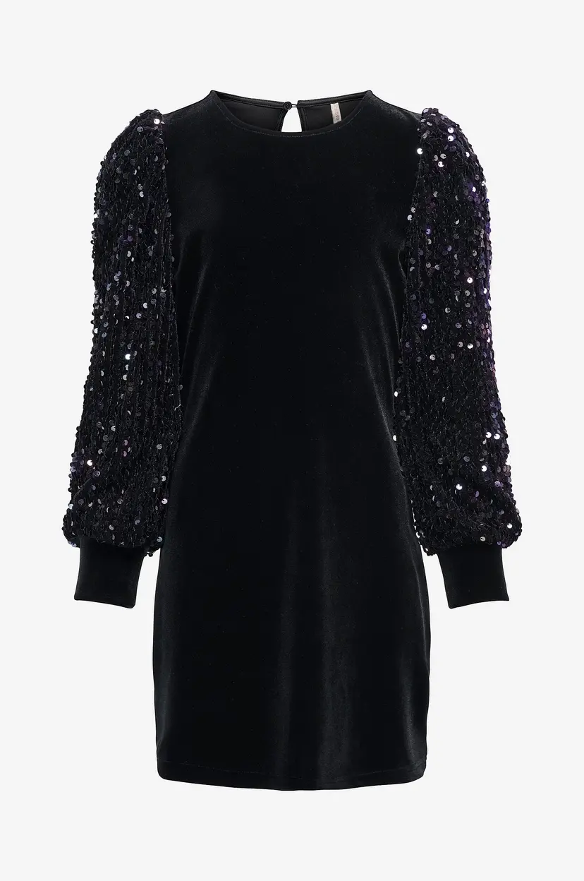 Kids Only Kjole kogConfidence L/S Sequins - Svart