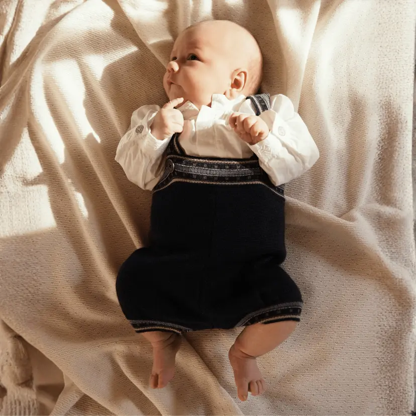 NAME IT Name It - Festdrakt 2026 til Baby Strikket Selebukse Dark Sapphire