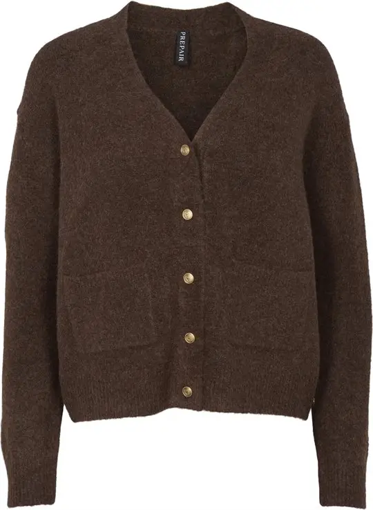 Prepair Prepair - Gigi Knit Cardigan - Chocolate Brown