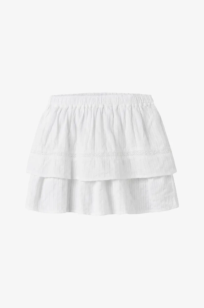 NAME IT Volangskjørt nkfFatidiasing Skirt - Hvit