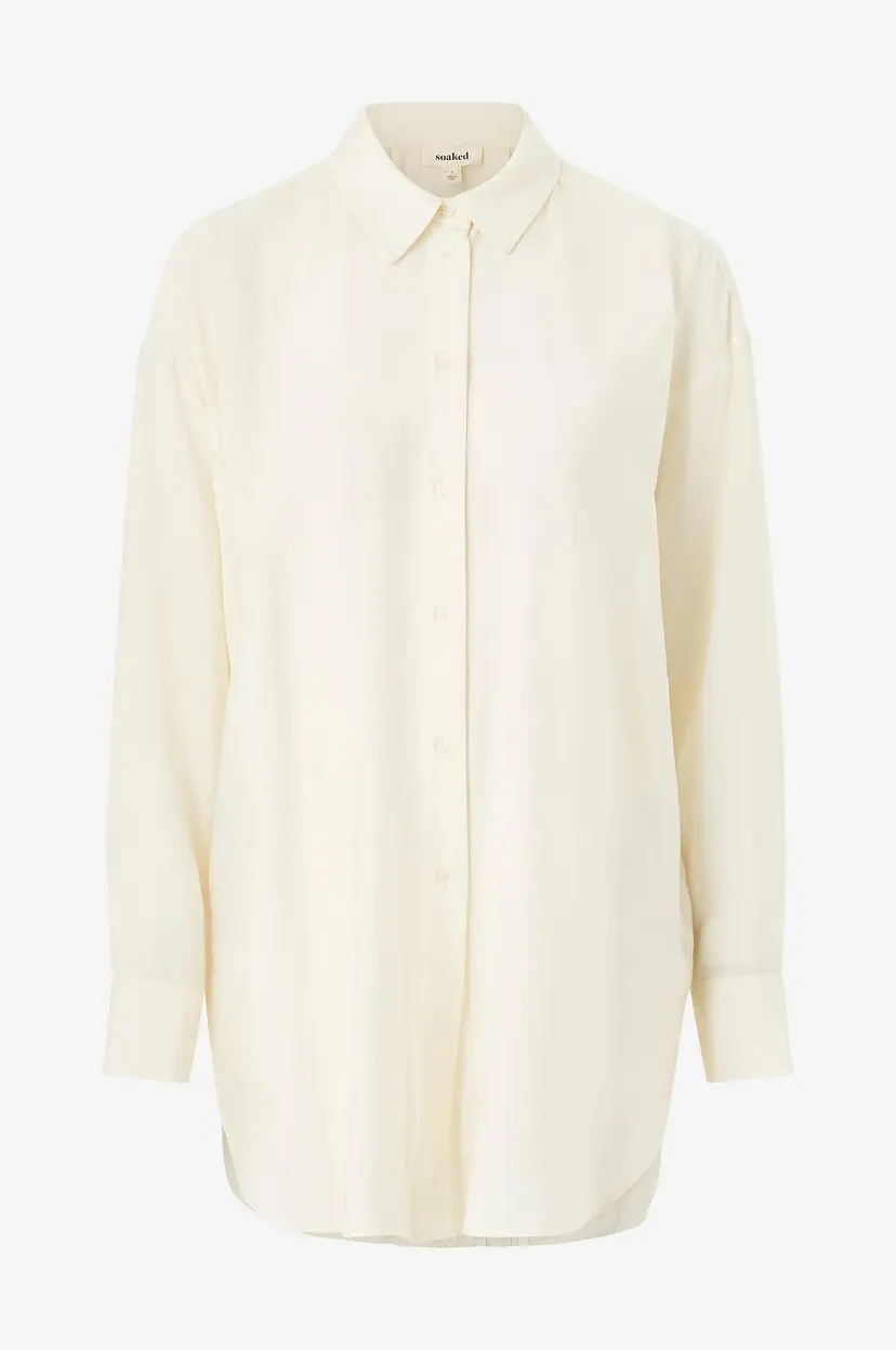 Soaked In Luxury Lang skjorte slLeodora Long Shirt - Hvit