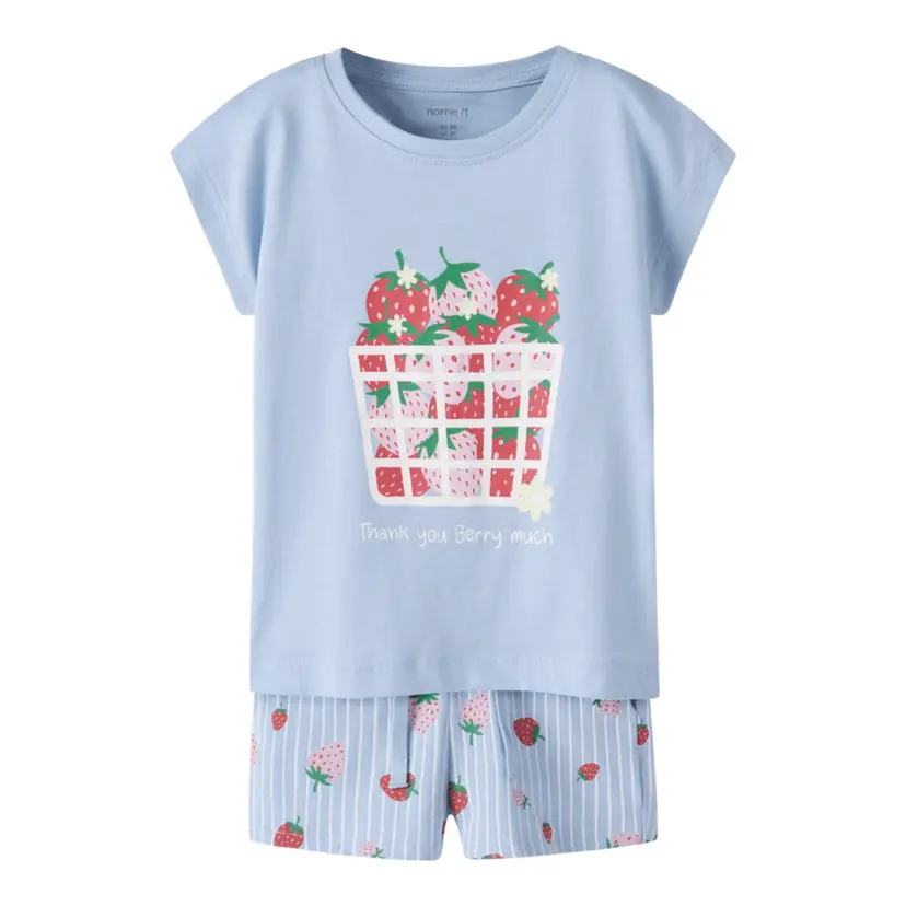 NAME IT Name It - 2-delt sommersett Vigea Chambray Blue