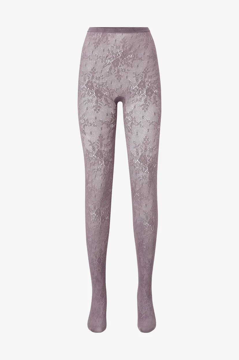 Swedish Stockings Strømpebukser Rosa Lace Tights - Grå