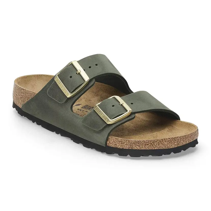 Birkenstock Birkenstock Arizona Natural Leather Oiled Narrow Thyme