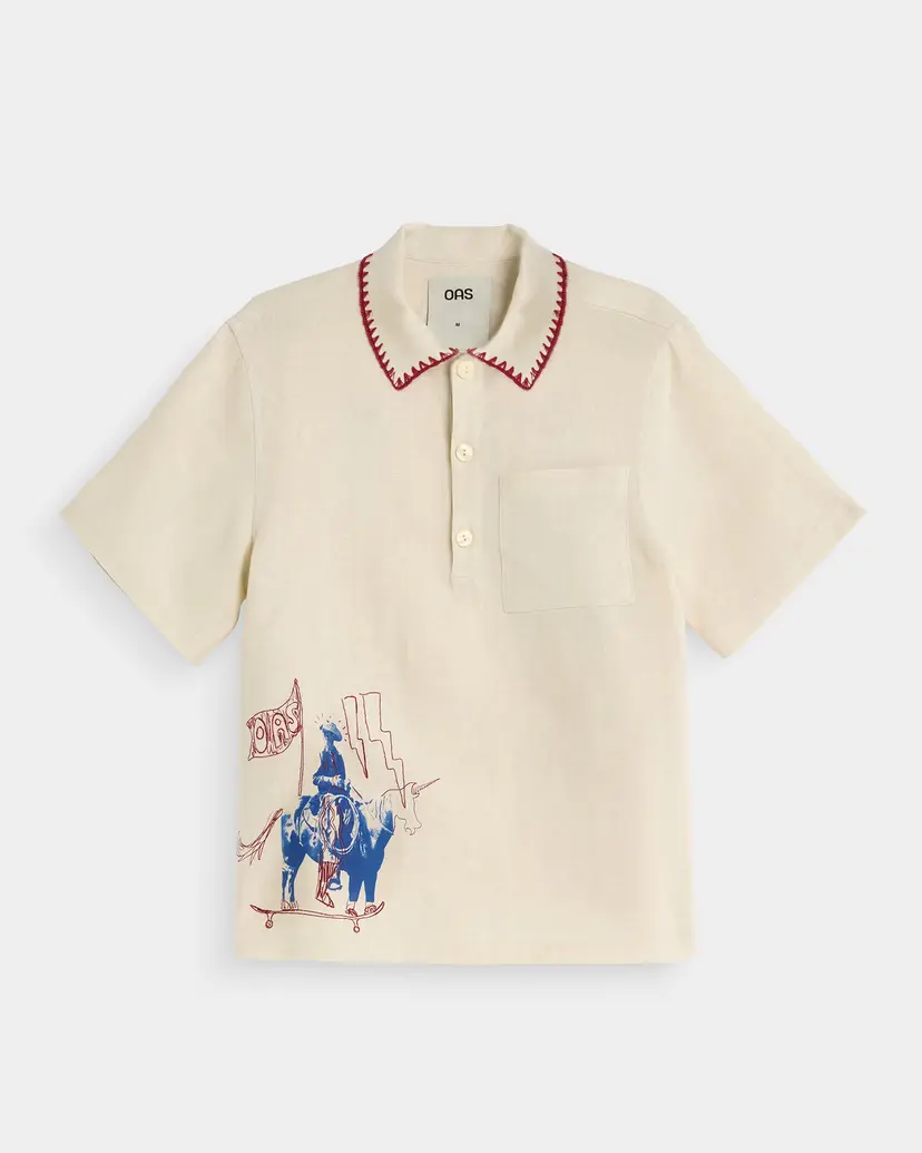 Oas OAS Bronc Girona Beige Polo shirt
