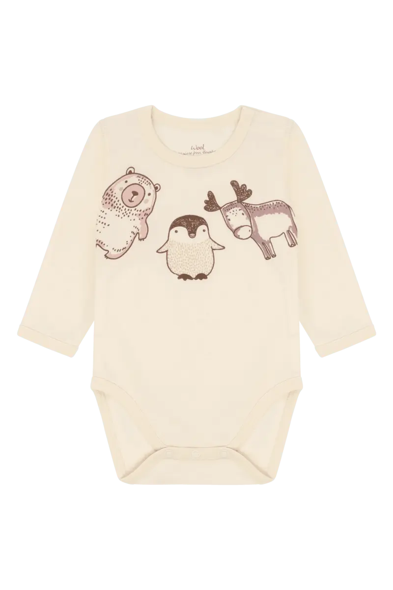 Hust and Claire Hust and Claire Baloo Animals Body Ull/Bambus Off White (92 / 2 år)