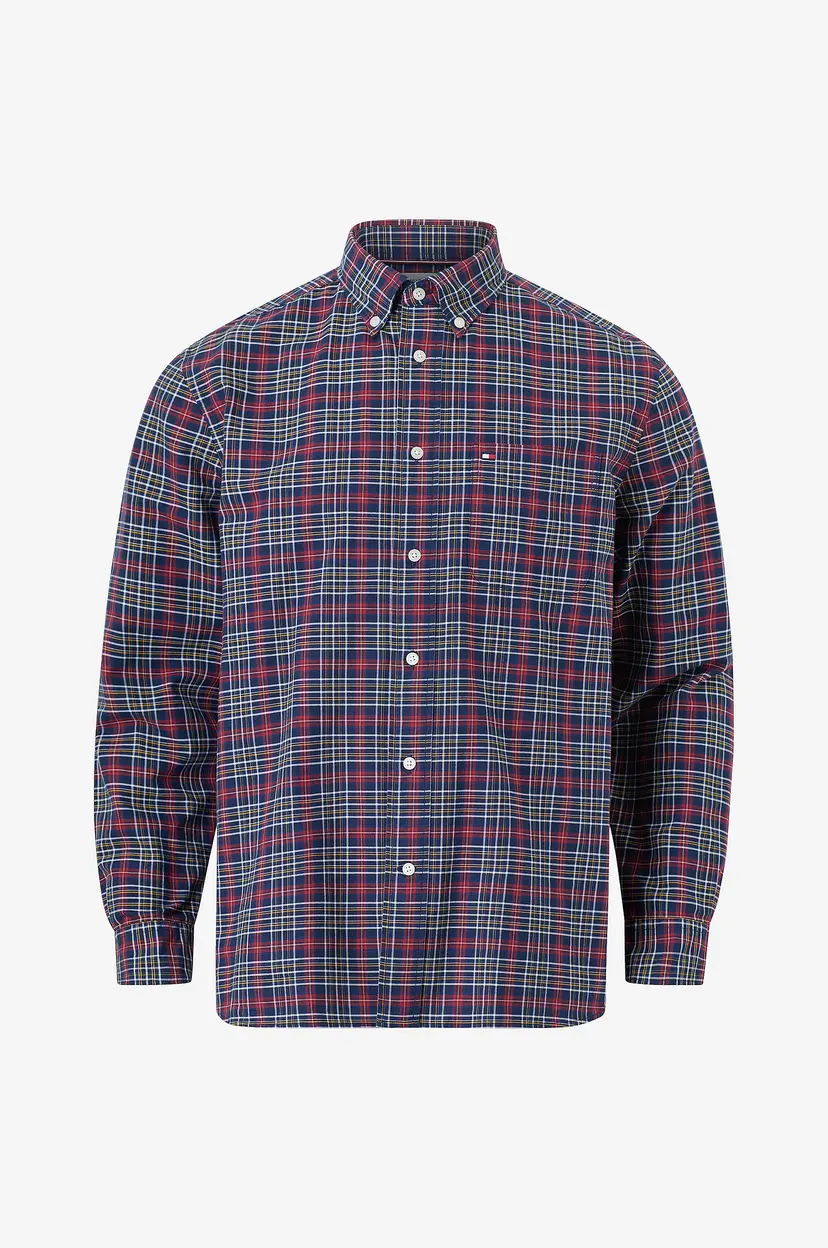 Tommy Hilfiger Oxfordskjorte Oxford Tartan Check Cf Sht - Blå