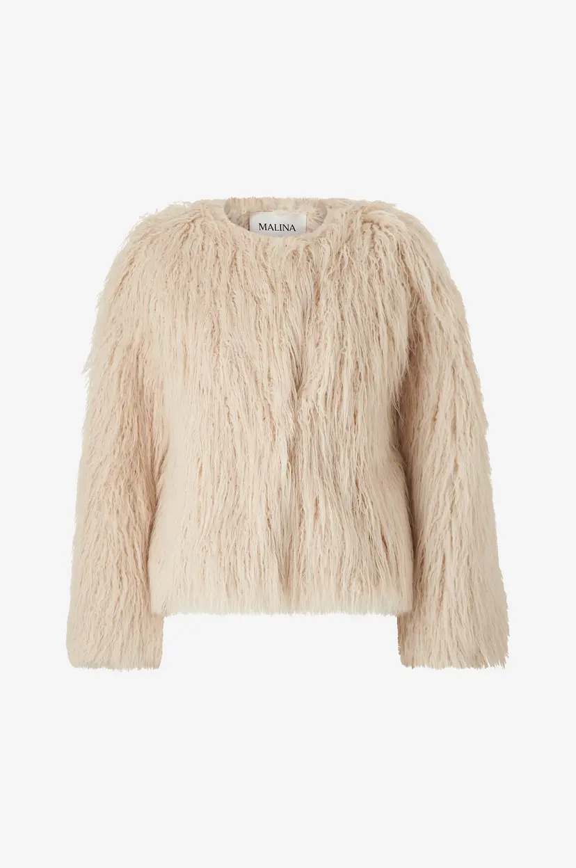 By Malina Jakke Manda Faux Fur Jacket - Natur