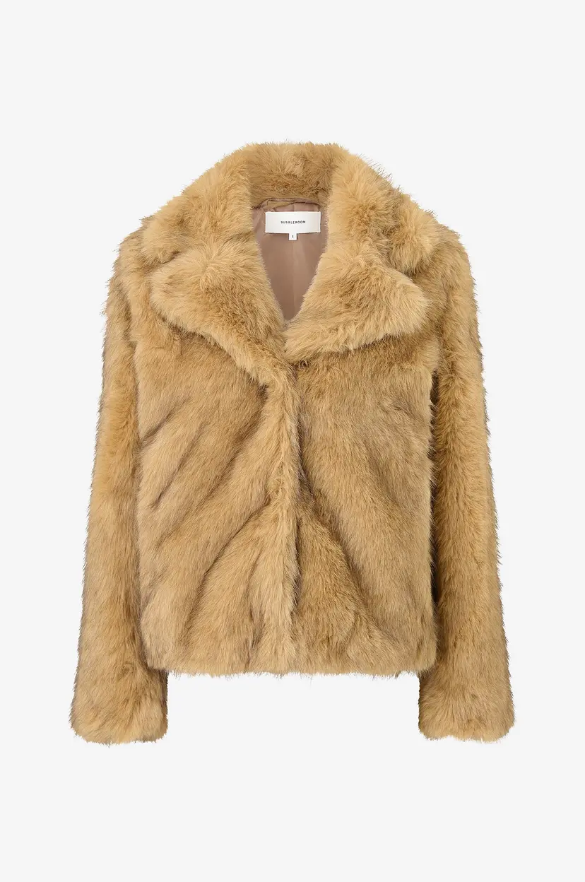 Bubbleroom Jakke i fuskepels Faux Fur Jacket - Brun