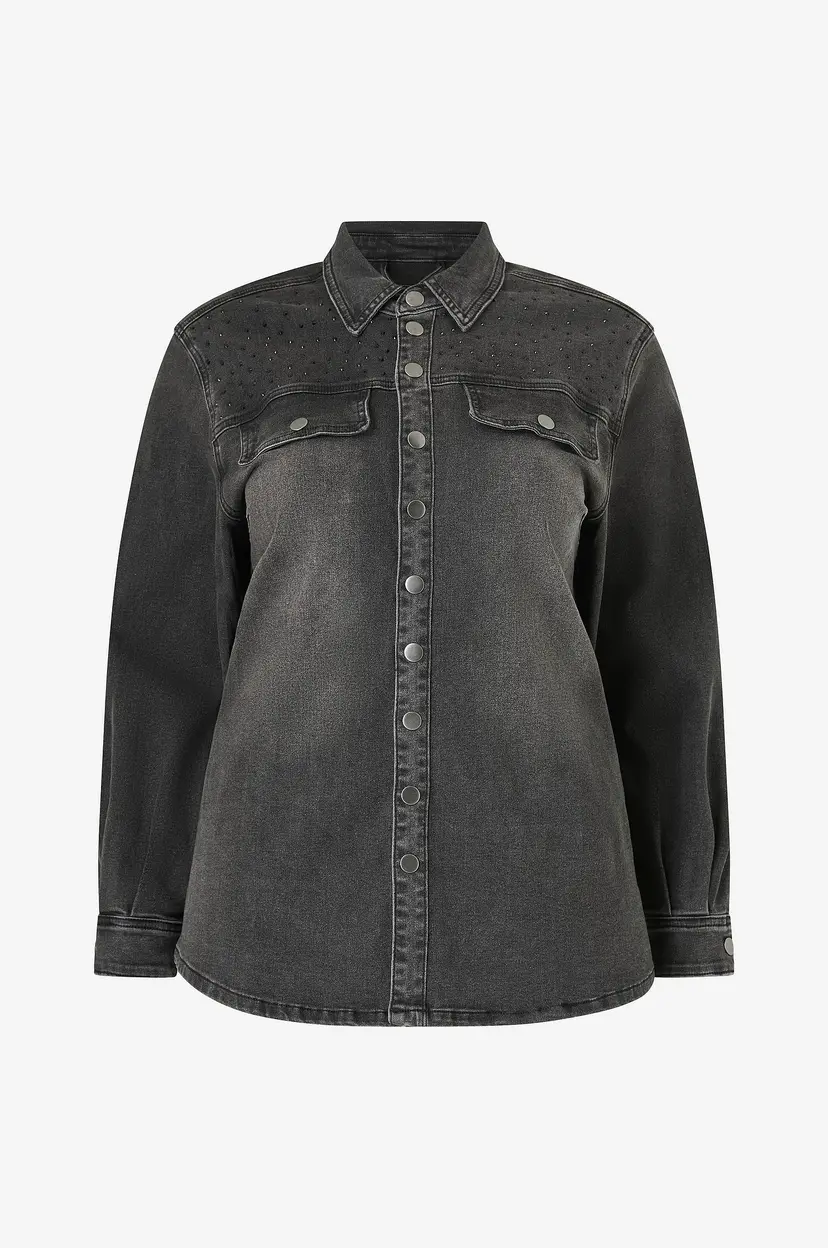 Zhenzi Denimskjorte Zh-suna 1076 L/S - Grå