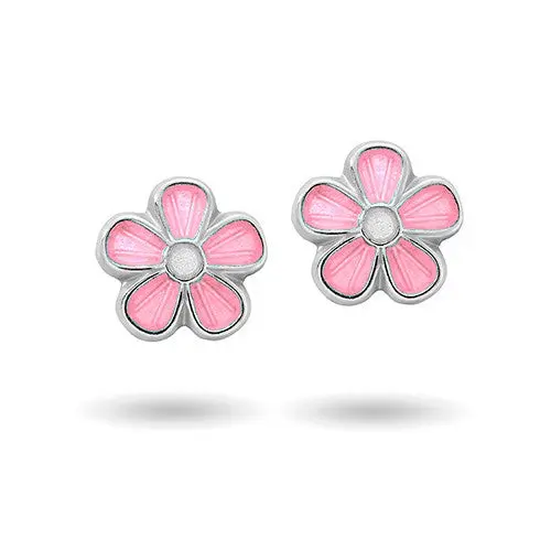Pia&Per Pia&Per - Børne ørestikker med pink blomst - 9000601
