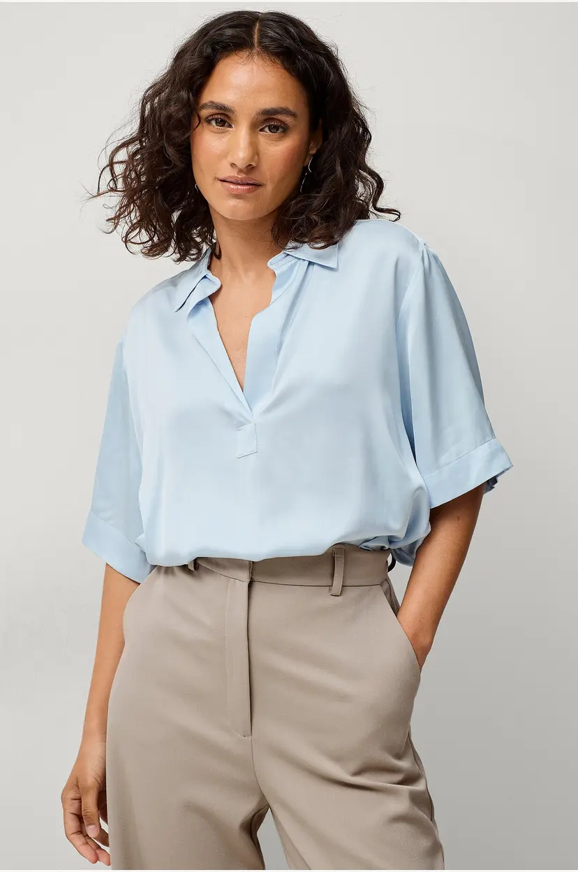 Second Female Bluse Bardi Blouse - Blå