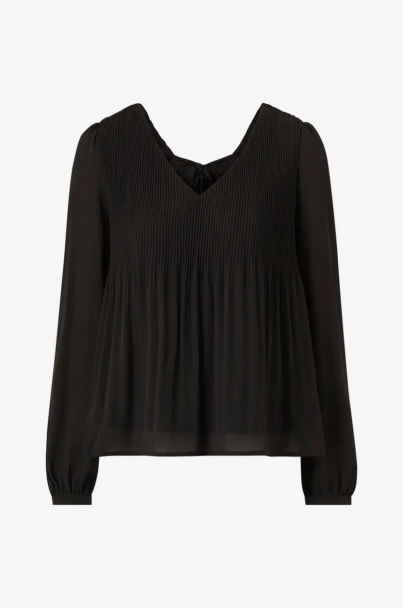 Vero Moda Bluse vmCindy L/S V-neck Top Wvn - Svart