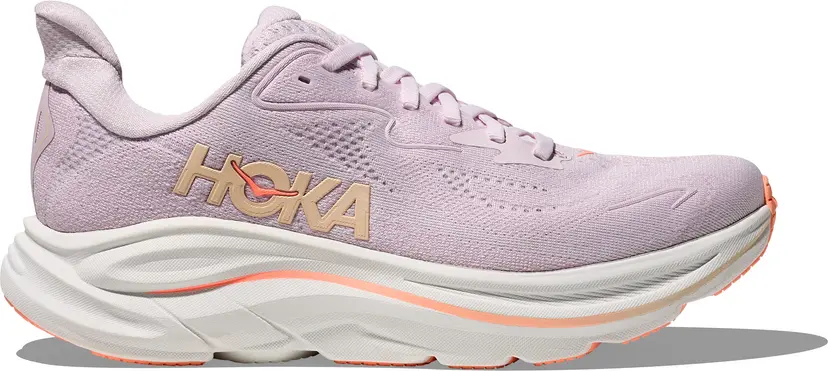 HOKA Hoka Women's Clifton 10 Wide Lilac Cream/Tangerine Glow