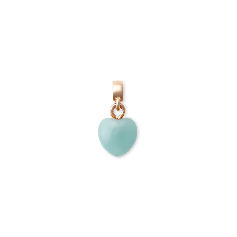 Daniel Wellington Rose Gold Charm Amazonite Heart | DW