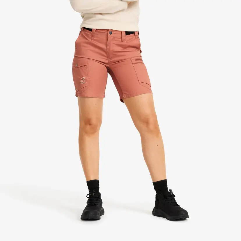 RevolutionRace Rambler Lightweight Pro Shorts Dame Cedar Wood/Pink Mahogany