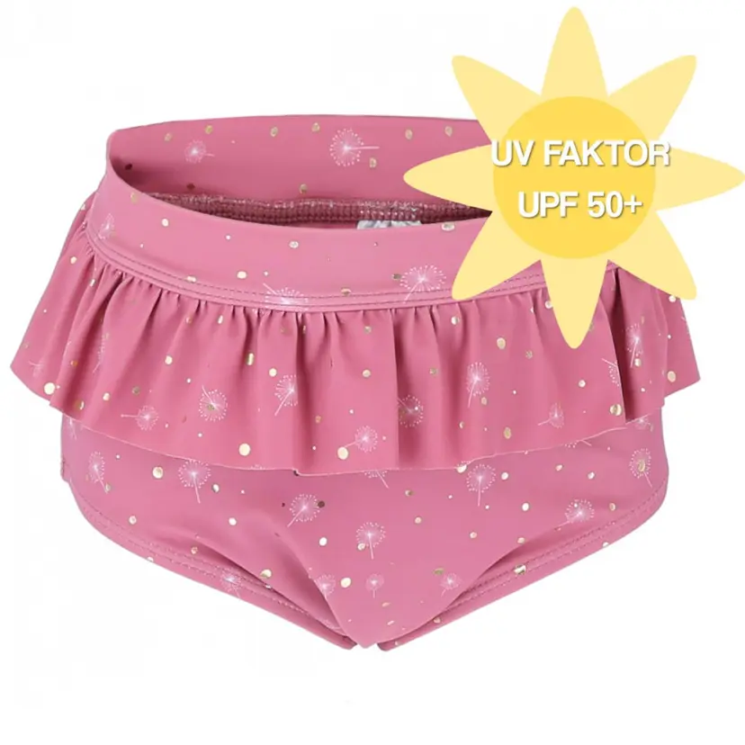 Bablegøye Bablegøye UV Badeshorts med volang, Canyon Rose (UPF 50+)