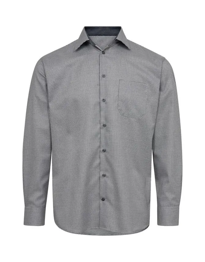 Black Blue l/s shirt regular fitting